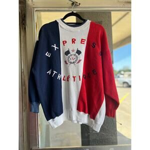 Vintage 1990’s Express Athletique tricolor pullover sweatshirt